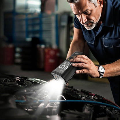 Go Des GD-B638 LED Işıklı Araç Hava Kompresörü ve Powerbank 12V Siyah