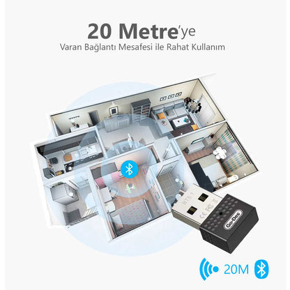Go Des GD-BT112 USB Bluetooth Adaptör Siyah