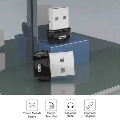 Go Des GD-BT113 USB Bluetooth Adaptör Siyah