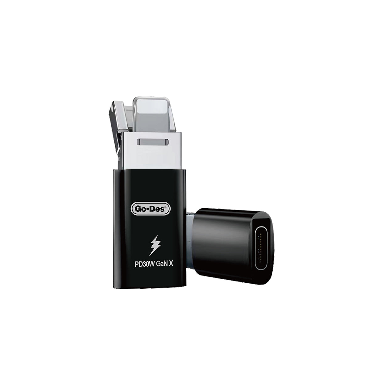 Go Des GD-CT029 PD30W GaN Teknolojili Type-C to Lightning & USB-A OTG Siyah