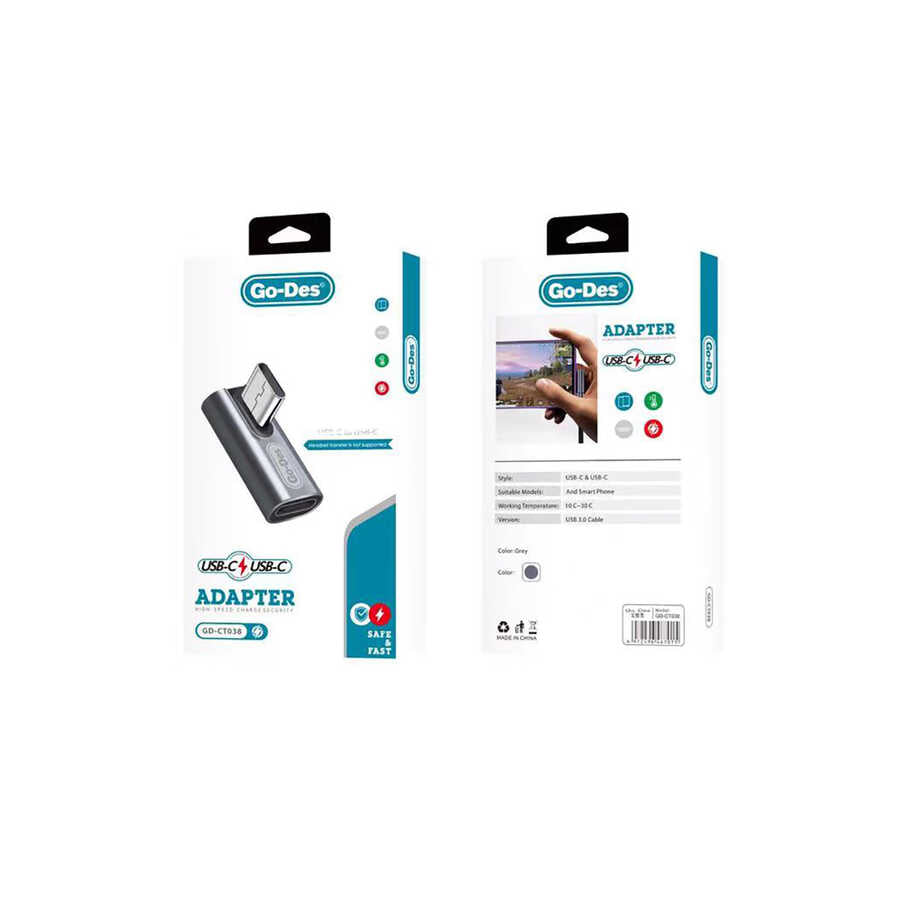 Go Des GD-CT038 Type-C to Type-C Çevirici Siyah