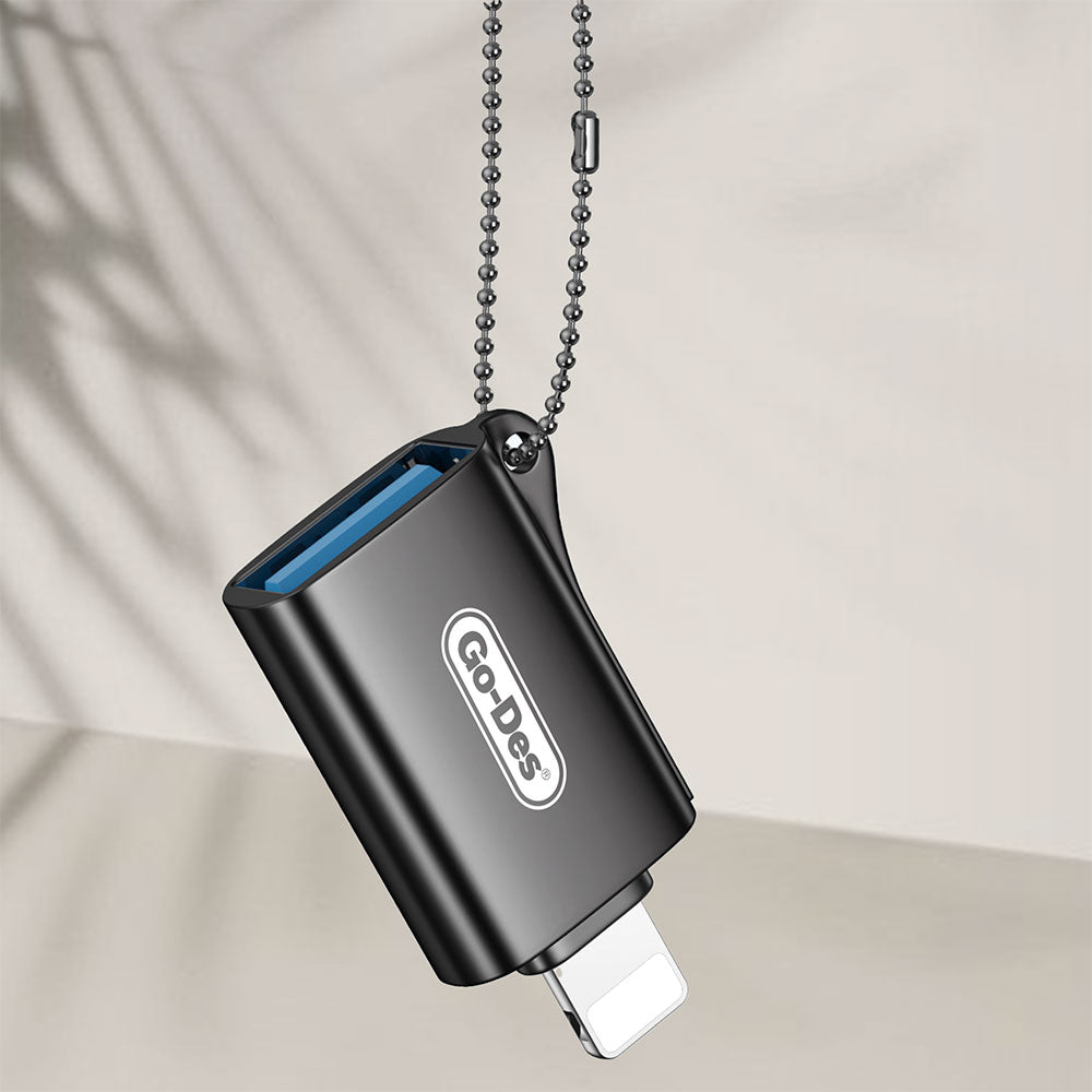 Go Des GD-CT066 USB-A to Lightning OTG Adaptör Siyah