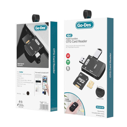Go Des GD-DK109 4 in 1 Hafıza Kart Okuyucu Siyah