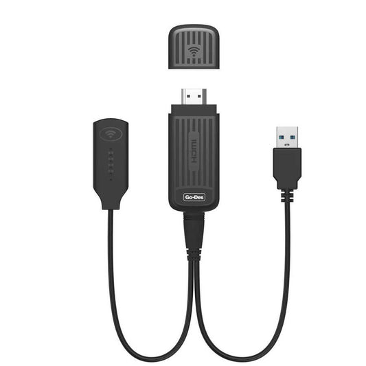 Go Des GD-DM566 Kablosuz HDMI Ses ve Görüntü Aktarıcı Siyah