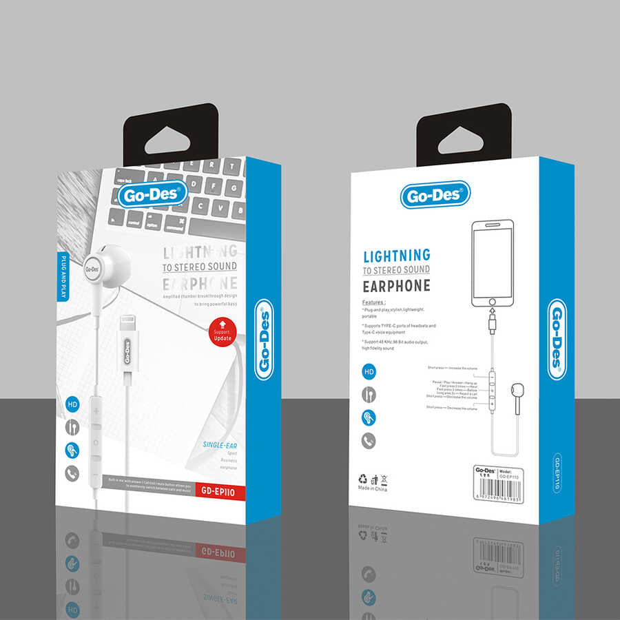 Go Des GD-EP110 Lightning Kulaklık Beyaz