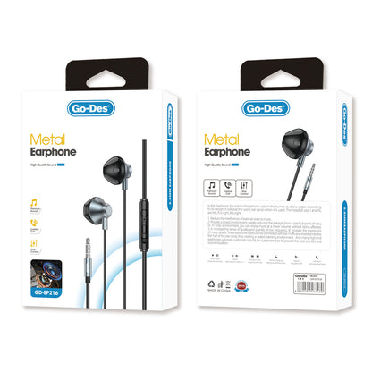 Go Des GD-EP216 3.5mm Metal Kulaklık Siyah