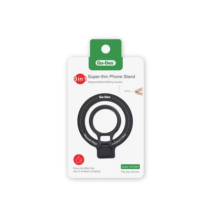 Go Des GD-G085 3in1 Standlı Magnetik Yüzük Tutucu Aparat Siyah