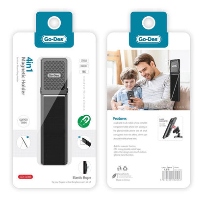 Go Des GD-G086 4in1 Standlı Magnetik Yüzük Tutucu Aparat Siyah