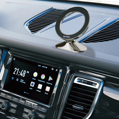 Go Des GD-HD215 Magnetik M-safe 360 Derece Dönebilen Oynar Başlıklı Araç İçi Telefon Tutucu Gri