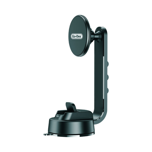 Go Des GD-HD219 M-safe Magnetik Bükülebilen Vantuzlu Araç Telefon Tutucu Siyah