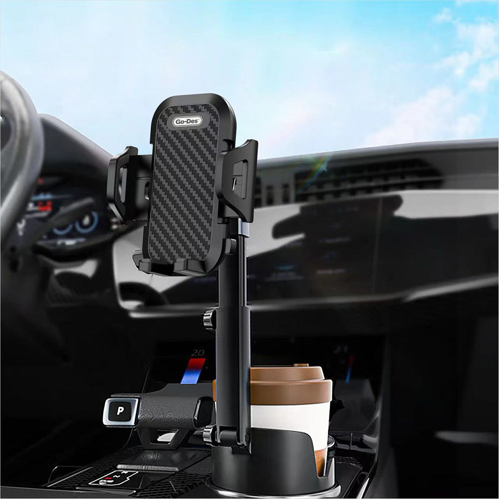 Go Des GD-HD255 M-safe 360 Derece Dönebilen Bardaklık Tasarım Telefon Tutucu Siyah