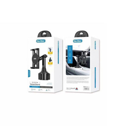 Go Des GD-HD313 Araç İçi Telefon Tutucu 360 Oynar Başlıklı Bardaklık Tipi Tutucu Siyah