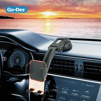 Go Des GD-HD328 360 Derece Dönebilen Vakumlu Tasarım Araç İçi Telefon Tutucu Siyah