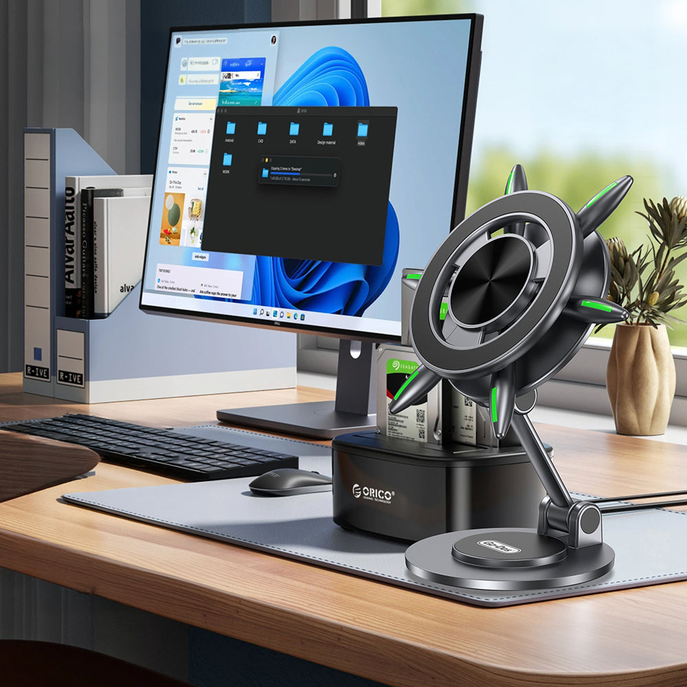 Go Des GD-HD332 360 Derece Dönebilen Fosforlu Magnetik Metal Stand Siyah