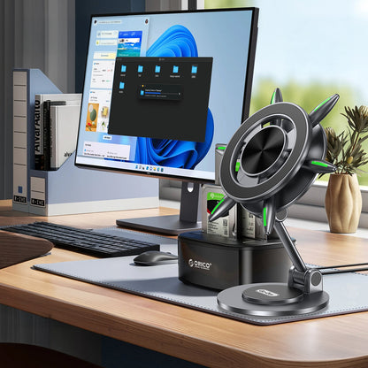 Go Des GD-HD332 360 Derece Dönebilen Fosforlu Magnetik Metal Stand Siyah