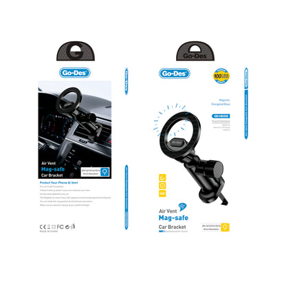 Go Des GD-HD336 Havalandırma Tasarım Magnetik Araç Telefon Tutucu Siyah