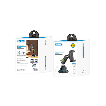 Go Des GD-HD362 360 Derece Dönebilen Vakumlu Tasarım Araç İçi Telefon Tutucu Siyah