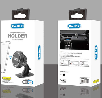 Go Des GD-HD620 Magnetik Araç Telefon Tutucu Siyah-Kırmızı