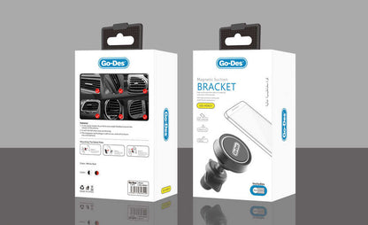 Go Des GD-HD621 Araç İçi Magnetik Telefon Tutucu Havalandırma Tasarım Siyah