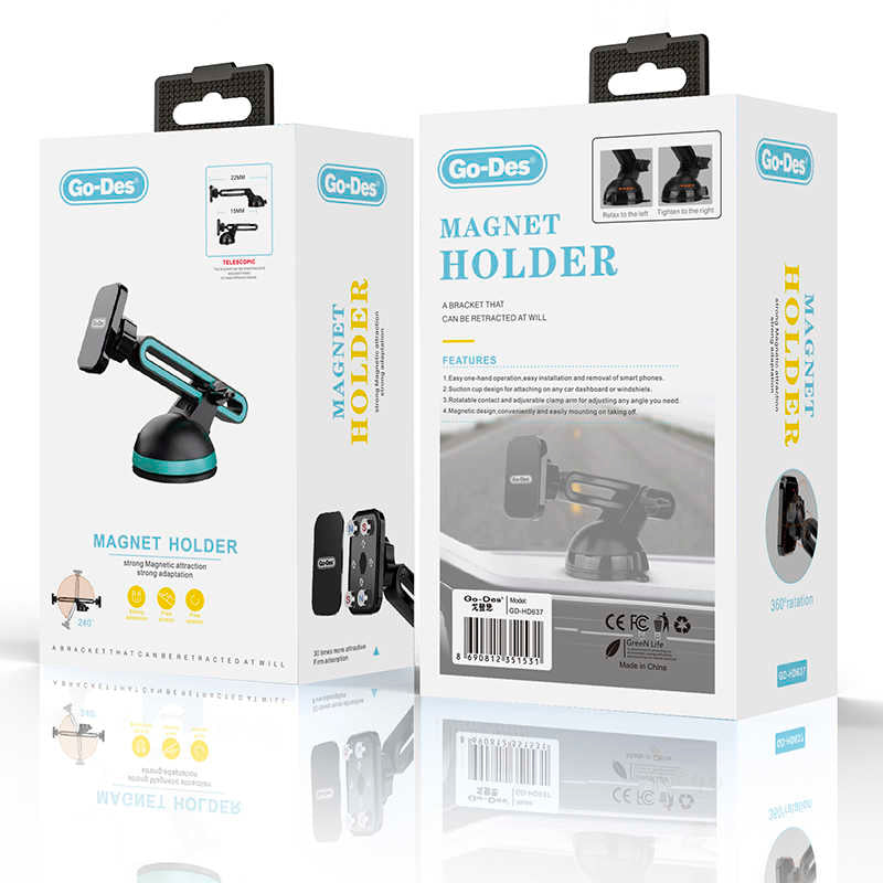 Go Des GD-HD637 Magnetik Araç Telefon Tutucu Siyah