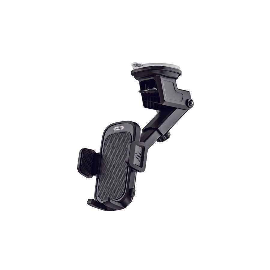 Go Des GD-HD647 Araç İçi Telefon Tutucu 360 Oynar Başlıklı Vantuzlu Tasarım Siyah