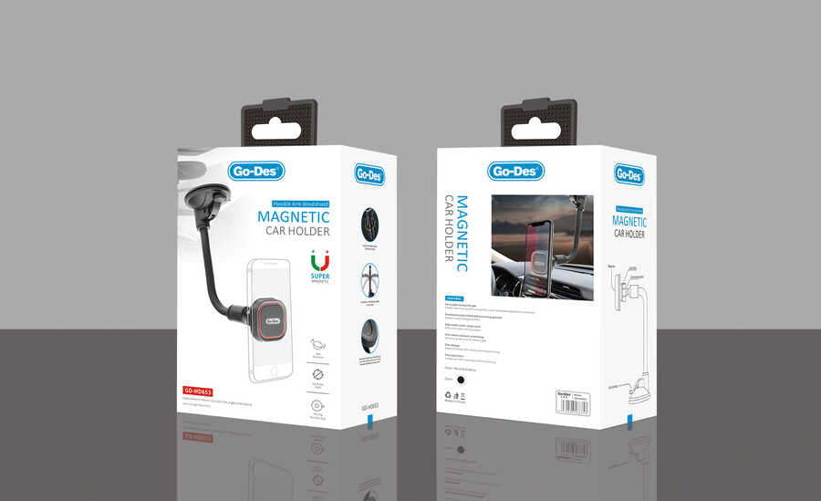 Go Des GD-HD653 Magnetik Araç Telefon Tutucu Siyah