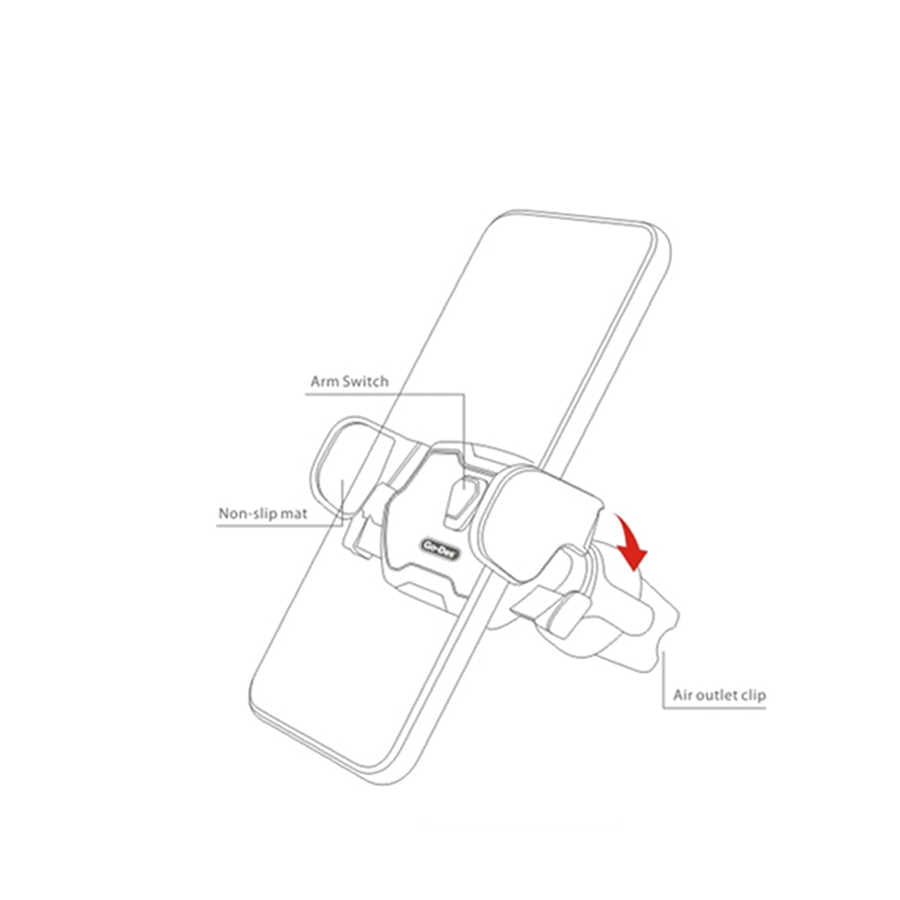 Go Des GD-HD655 Araç Telefon Tutucu Siyah