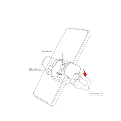 Go Des GD-HD655 Araç Telefon Tutucu Siyah