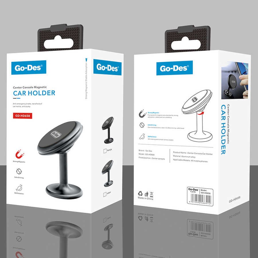 Go Des GD-HD658 Magnetik Araç Telefon Tutucu Gri