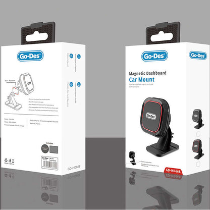 Go Des GD-HD668 Magnetik Araç Telefon Tutucu Siyah-Beyaz