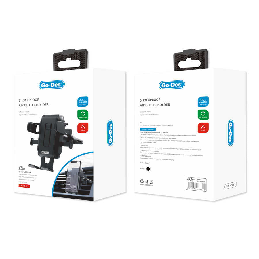 Go Des GD-HD697 Araç Telefon Tutucu Siyah