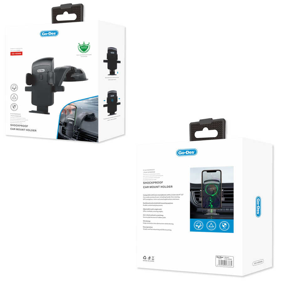 Go Des GD-HD699 Araç Telefon Tutucu Siyah