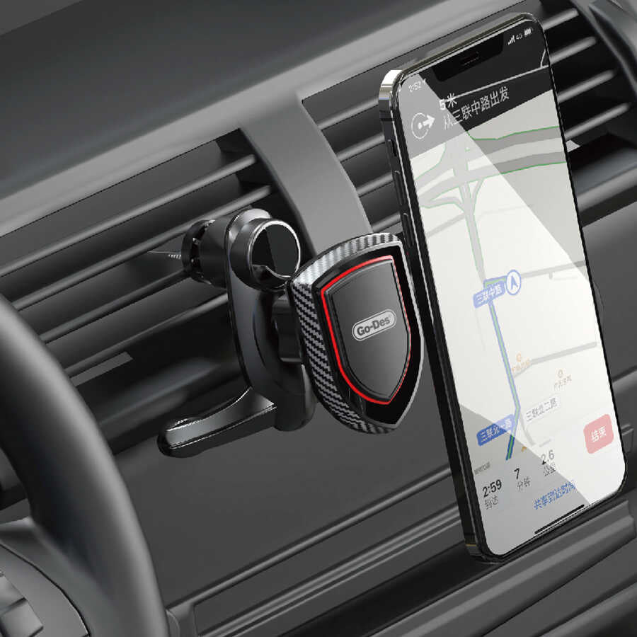 Go Des GD-HD716 2 in 1 Magnetik Araç Telefon Tutucu Siyah