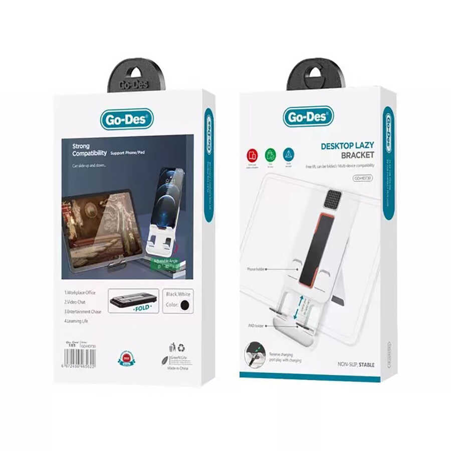 Go Des GD-HD730 Lazy Masaüstü Telefon Tutucu Gri