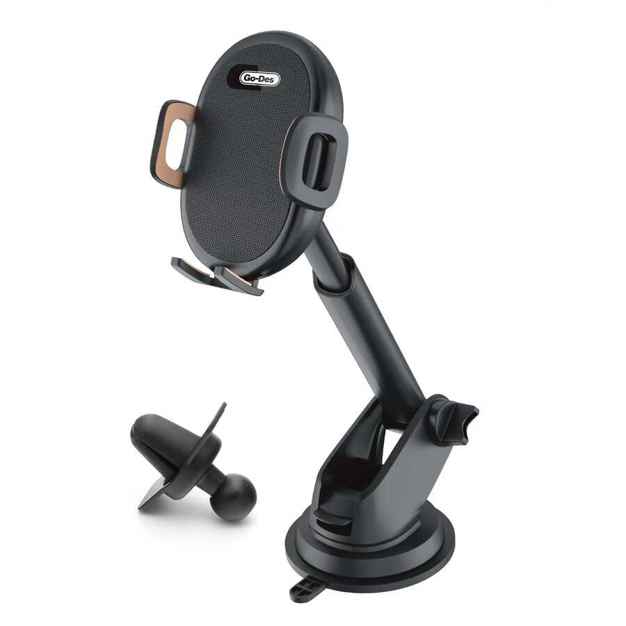 Go Des GD-HD753 2 in 1 Araç Telefon Tutucu Siyah