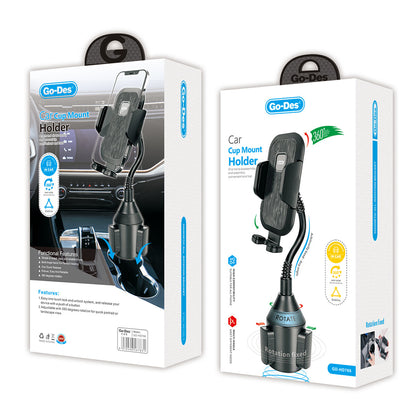 Go Des GD-HD766 Araç İçi Telefon Tutucu Bardaklık Dizaynı Siyah