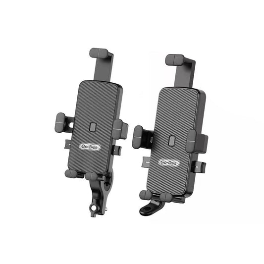 Go Des GD-HD905 Sarsıntı Önleyici 360 Derece Ayarlanabilir Bisiklet ve Motosiklet Telefon Tutucu Siyah