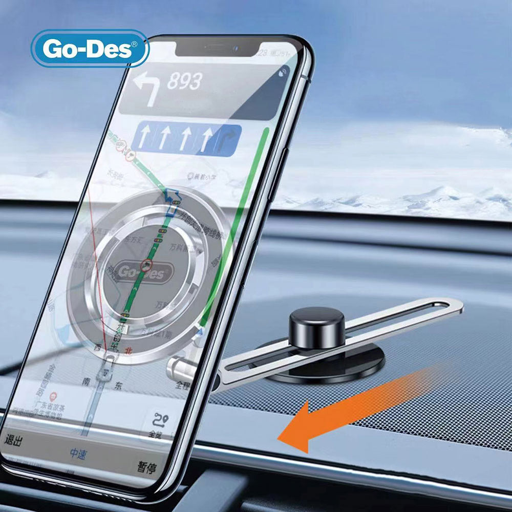 Go Des GD-HD912 Magnetik 360 Derece Dönebilen Düz Zemin Araç Telefon Tutacağı Siyah