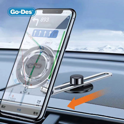 Go Des GD-HD912 Magnetik 360 Derece Dönebilen Düz Zemin Araç Telefon Tutacağı Siyah