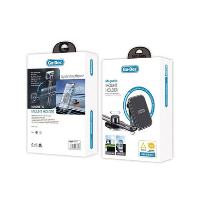 Go Des GD-HD916 Magnetik 360 Derece Dönebilen Düz Zemin Araç Telefon Tutacağı Siyah