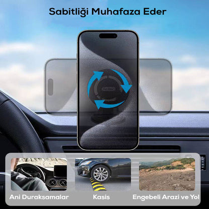 Go Des GD-HD936 360° Dönebilen ve Uzayan Başlıklı Araç Telefon Tutucu Siyah