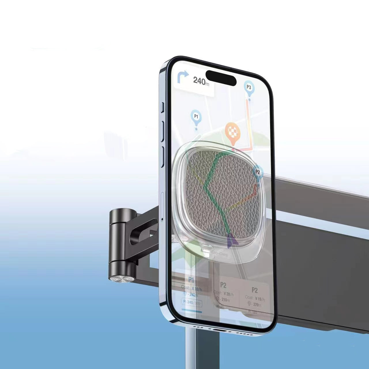 Go Des GD-HD967 360 Derece Dönebilen Magnetik Stand - Laptop - Monitör Araç Telefon Tutucu Siyah