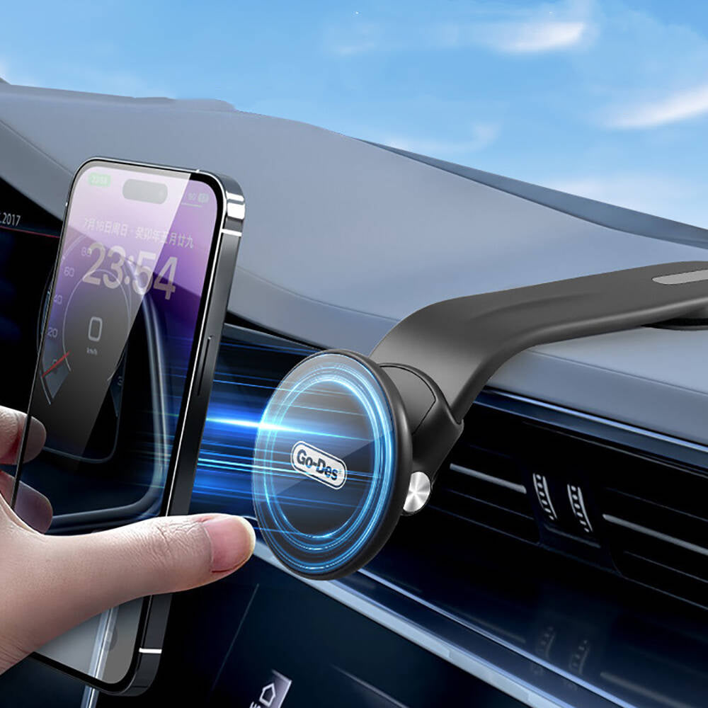 Go Des GD-HD968 Güçlü Magnetik Çok Açılı Araç Telefon Tutucu Siyah