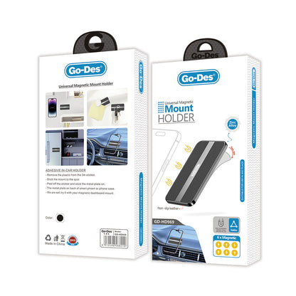 Go Des GD-HD969 Magnetik Düz Zemin Araç Telefon Tutacağı Siyah