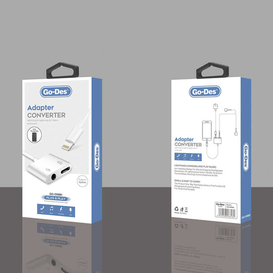 Go Des GD-OR881 Lightning Dönüştürücü Beyaz