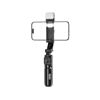 Go Des GD-ST67 Canlı Yayın Dolgu Işıklı Kumandalı 360 Derece Dönebilen Selfie Çubuğu ve Tripod Siyah