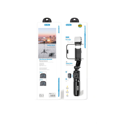 Go Des GD-ST67 Canlı Yayın Dolgu Işıklı Kumandalı 360 Derece Dönebilen Selfie Çubuğu ve Tripod Siyah
