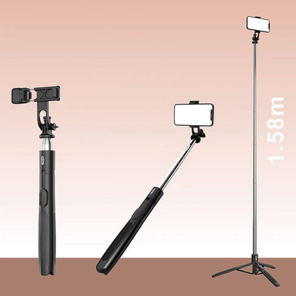 Go Des GD-ST81 Çok Fonksiyonlu 6 Kademeli Teleskopik Tripod Stand Özellikli Bluetooth Selfie Çubuğu Siyah