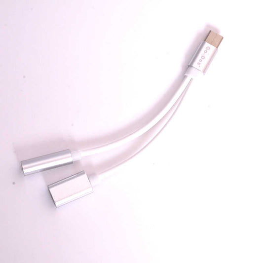 Go Des GD-UC010 2 in 1 Usb-C To 3.5mm Audio Adaptör Gri