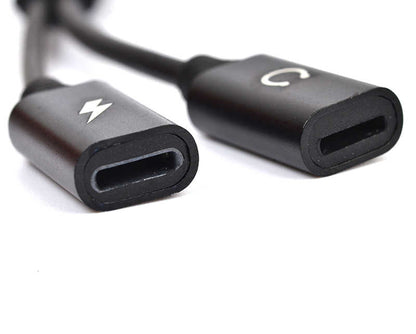 Go Des GD-UC11 Dual Lightning Headphone Audio & Charge Adaptör Siyah